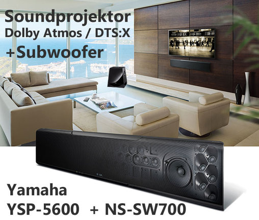 Yamaha YSP-5600 im Set mit Subwoofer NS-SW700