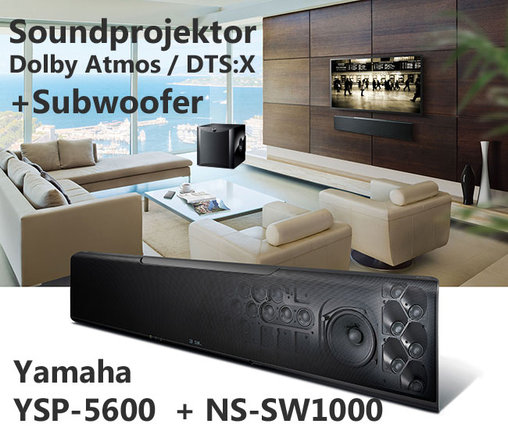 Yamaha YSP-5600 im Set mit Subwoofer NS-SW1000