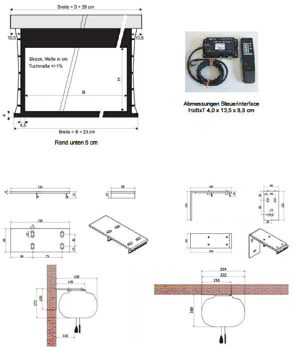 Multiformatleinwand Tension Ma&szlig;e